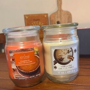 Ashland Pumpkin Pie and Vanilla Chai Scented Candle Set